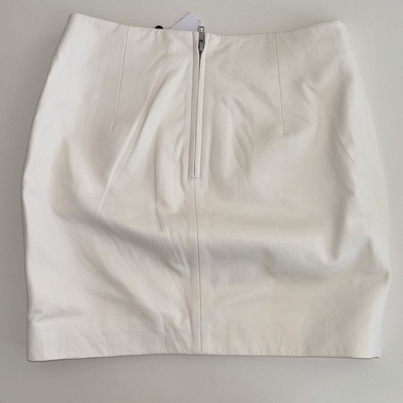 New white leather lovers and friends skirt with slit size S - Picture 9 of 12